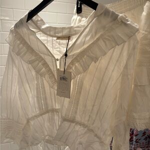 Spell White Ruffled Dress